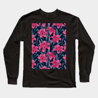 Pink lily flowers Long Sleeve T-Shirt